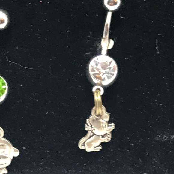 Mouse Dangle Belly Ring - Picture 7 of 13